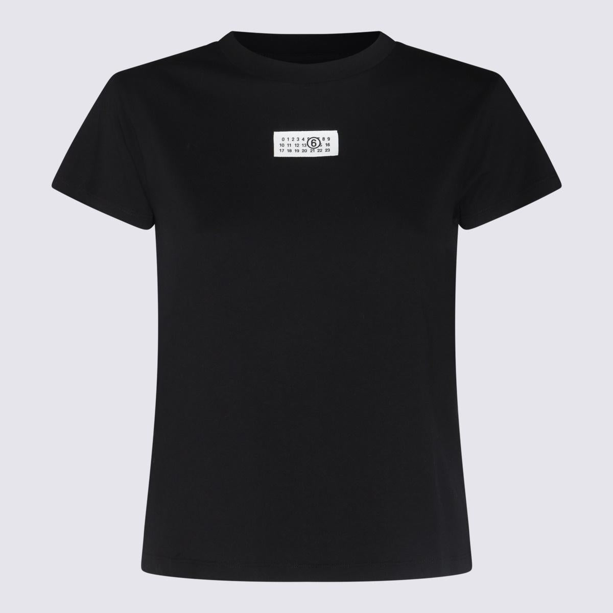 MM6 Maison Margiela Black Cotton T-Shirt