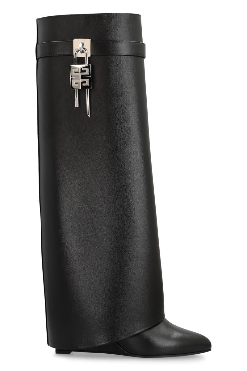 Givenchy Shark Lock Leather Boots