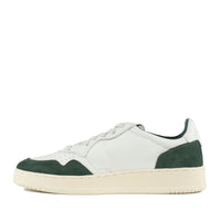 Autry Medalist Low White Leather And Suede Bottle Sneakers