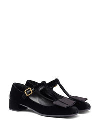 Prada 35Mm Bow Velvet Pumps