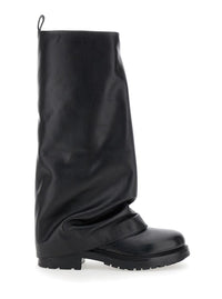 'Ranger' Black Leather Boots Woman