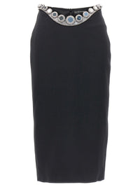David Koma 'Puffer Circle Embroidery' Skirt