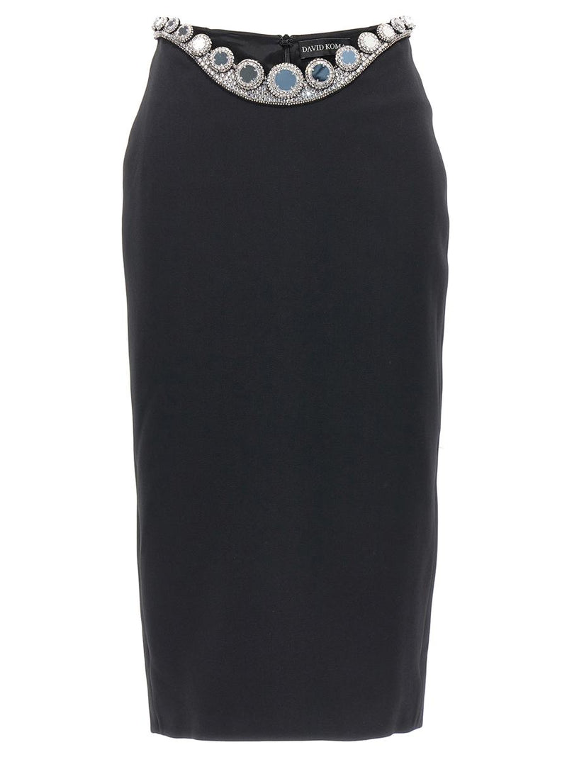 David Koma 'Puffer Circle Embroidery' Skirt