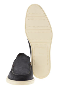 Santoni Suede Moccasin
