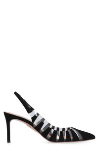 Aquazzura Pvc And Leather Slingback Sandals Hot Rumor