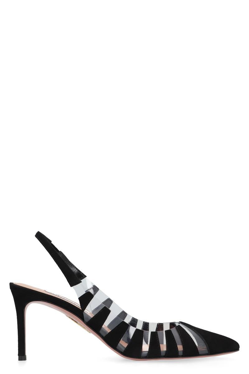 Aquazzura Pvc And Leather Slingback Sandals Hot Rumor