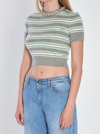 Striped Cropped T-Shirt