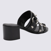 Balenciaga Black Leather City Sandals
