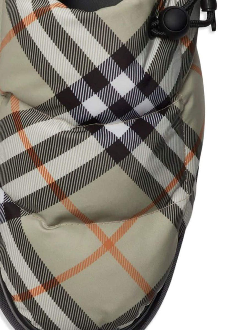 Burberry Check Pattern Pillow Mules