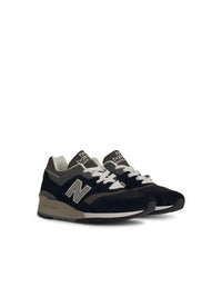 New Balance '997' Black Suede Blend Sneakers