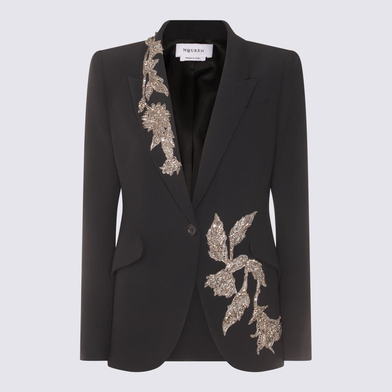 Alexander McQueen Black Viscose Blazer