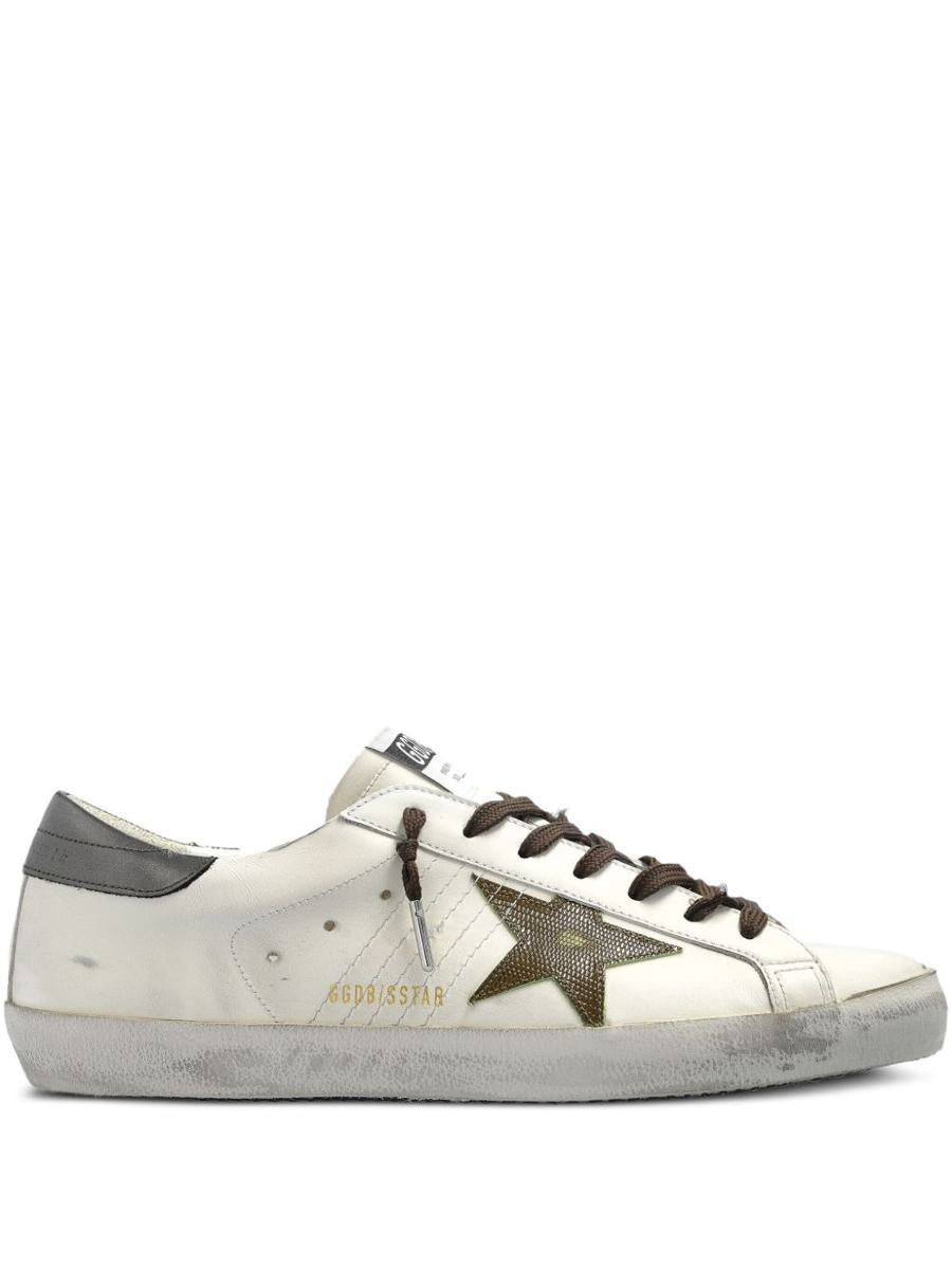 Golden Goose 'Super-Star' Sneakers In White And Grey
