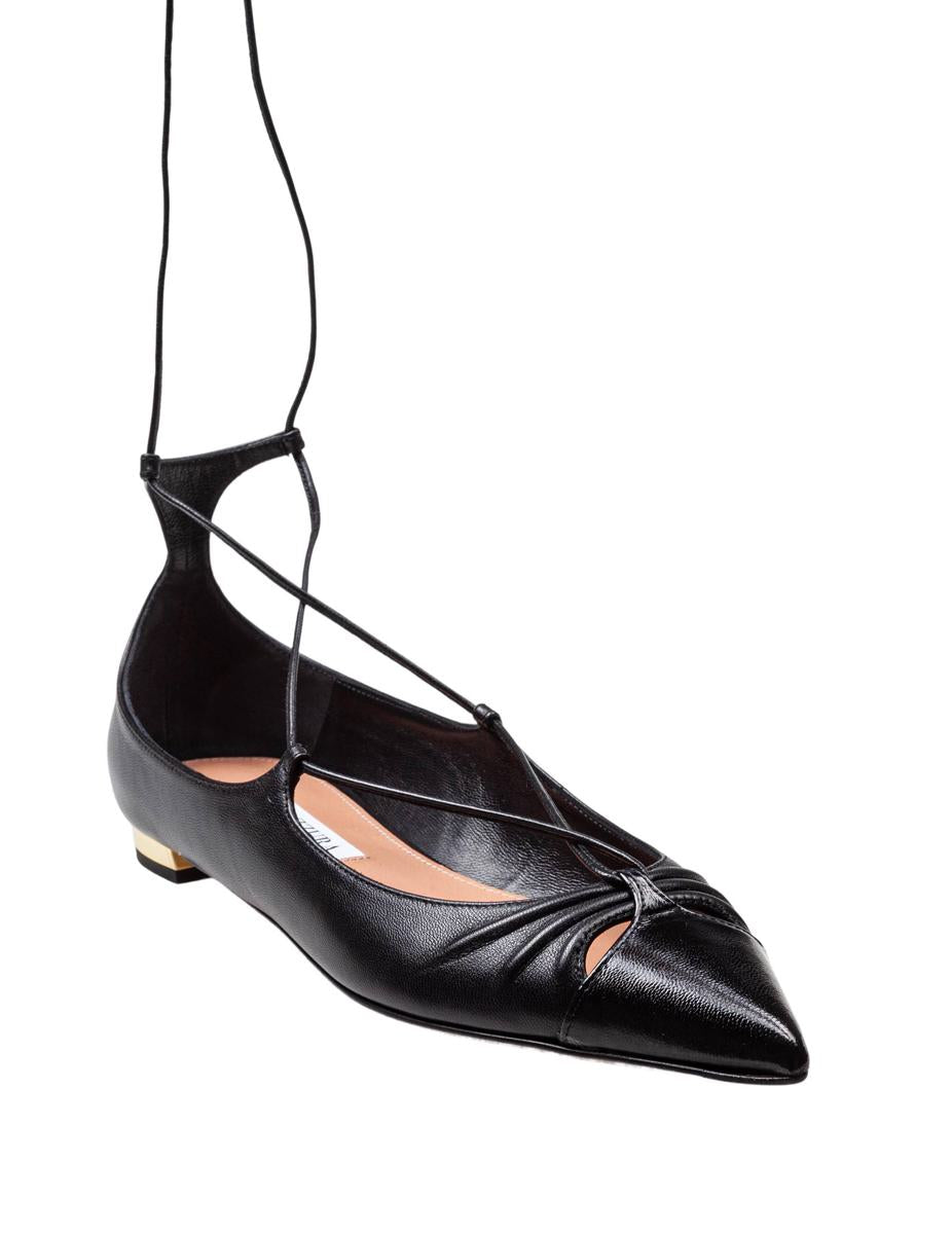 Aquazzura Gabi Flat In Soft Nappa