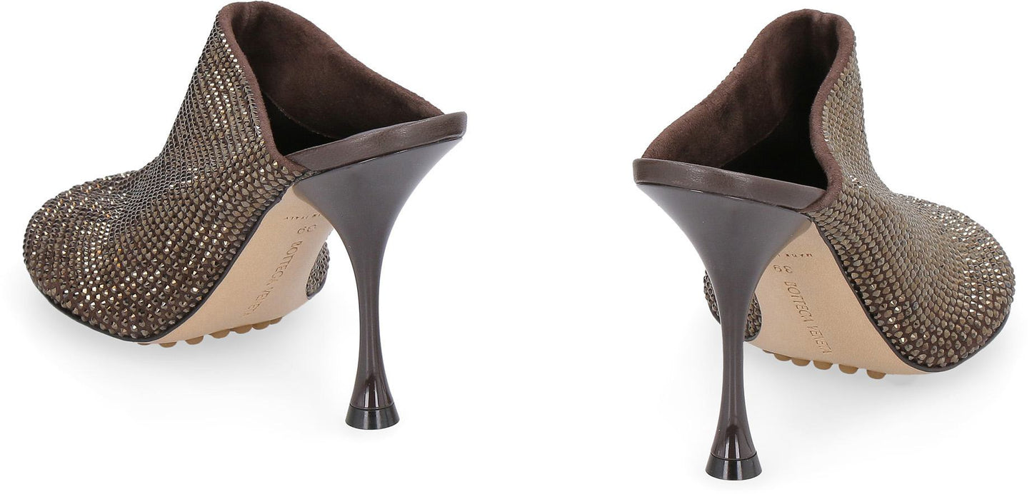 Bottega Veneta Sparkle Dot Sock Leather Mules