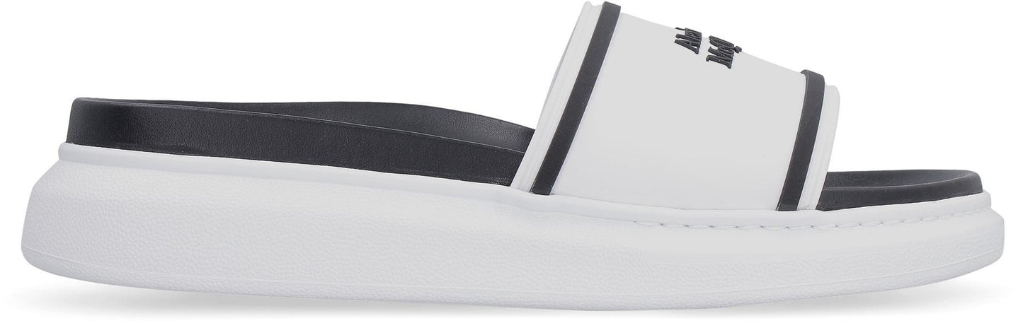 Alexander McQueen Logo Detail Rubber Slides