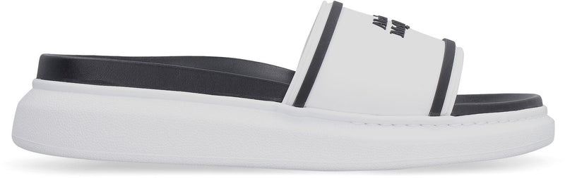Alexander McQueen Logo Detail Rubber Slides