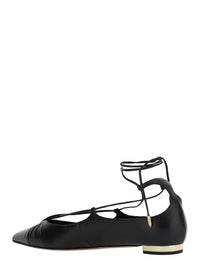 'Gabi' Ballet Shoes With Criss-Crossed Ankle Strap In Leather Woman