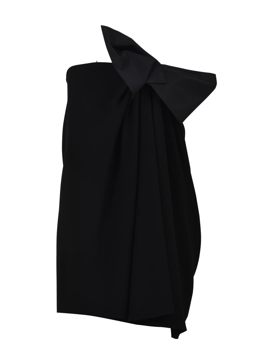 Mini Black Dress With Bow