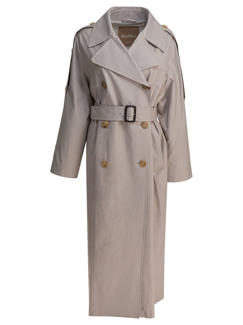 Max Mara The Cube Double-Breasted Cotton Twill Trench Coat