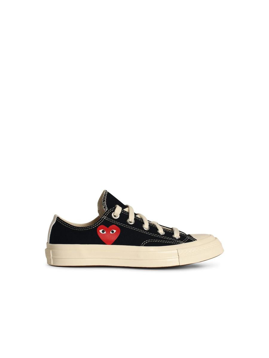 Converse X Comme Des Garçons Play 'Red Heart' Black Canvas Sneakers