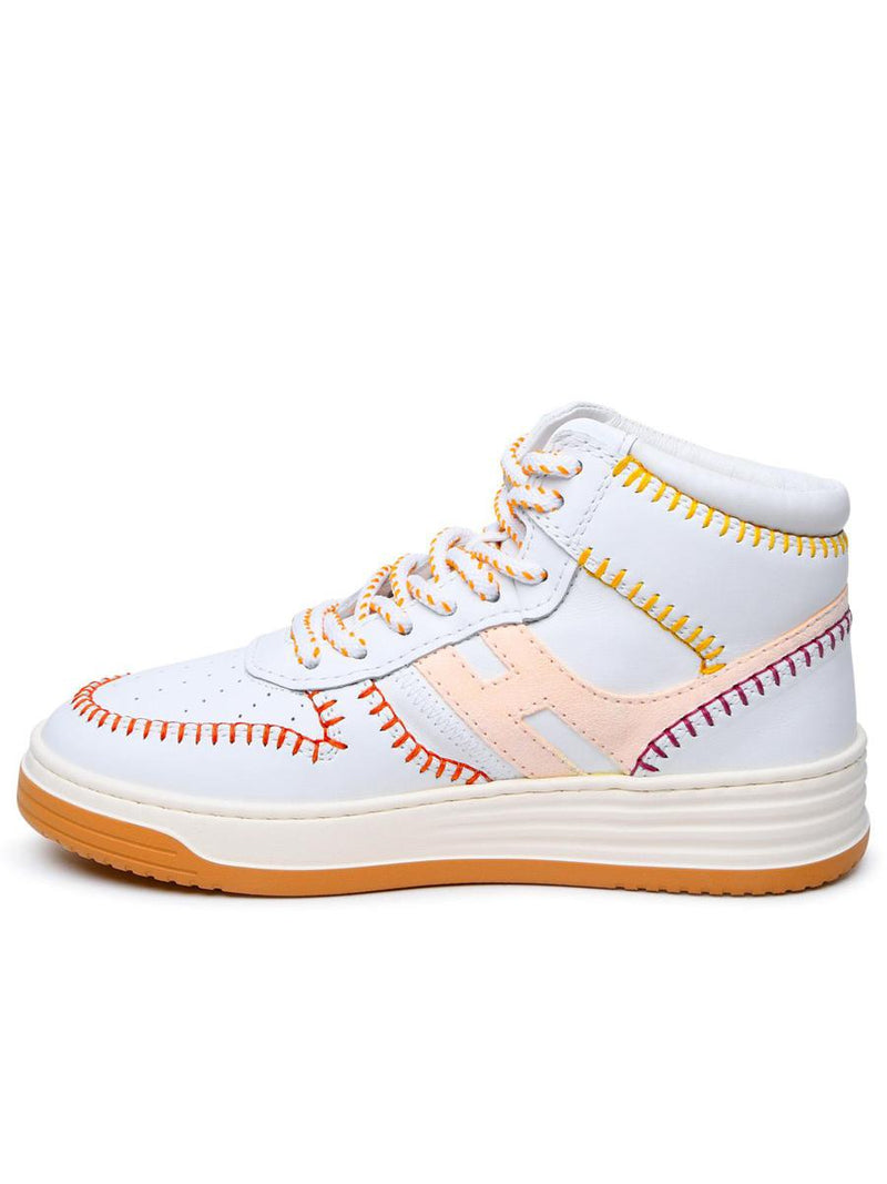 Hogan White Leather Sneakers