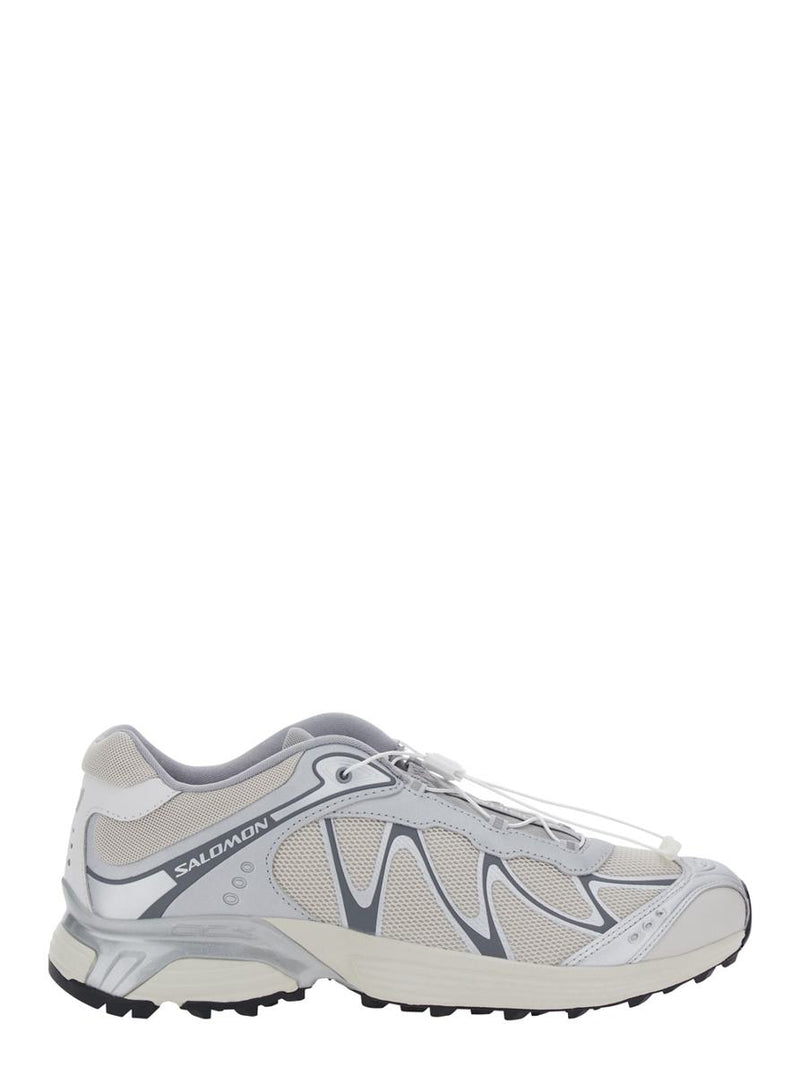 'Xt-Whisper' Grey Sneakers With Printed Logo On The Side And Drawstring Closure In Fabric Unisex