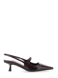 Bordeaux Pumps With Pointed Toe Design In Leather Woman