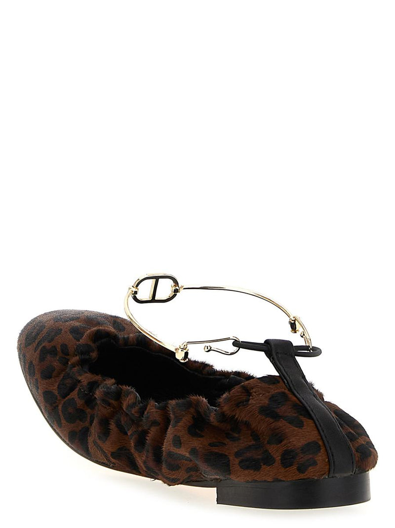 Twinset Animal Print Ballet Flats