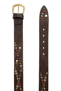 Alberto Luti Studded Leather Belt