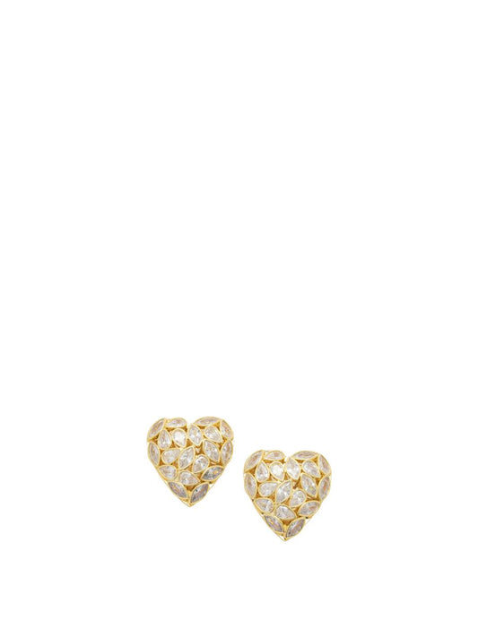 Self-Portrait Decorated Heart Earrings