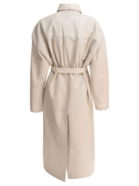 Sportmax Trench Coat With Leather Belt