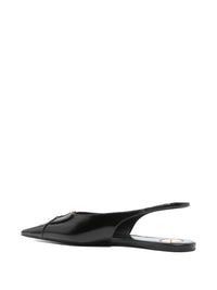 Saint Laurent Babylone Leather Slingback Ballets