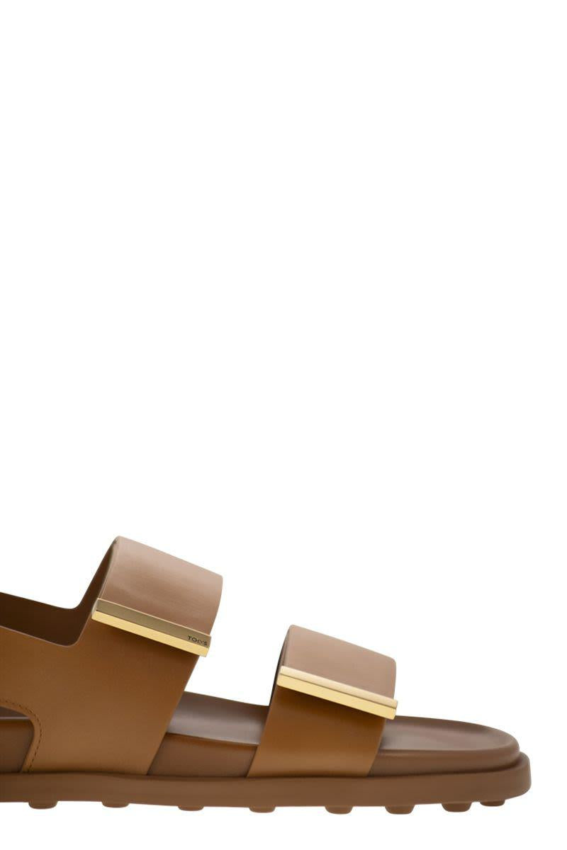 Tod'S Sandal With Two Leather Straps