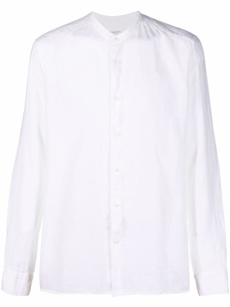 Tintoria Mattei Stand-Up Collar Linen Shirt Clothing