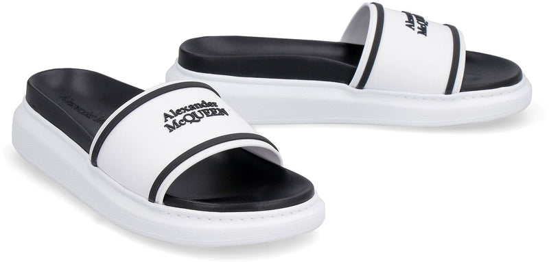 Alexander McQueen Logo Detail Rubber Slides