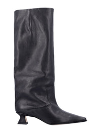 Miista Effie Black Leather Knee Boot