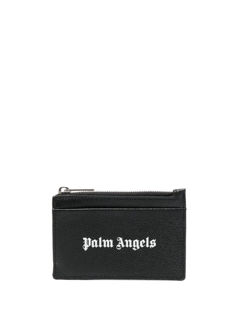 Palm Angels Logo-Print Card Holder With Zip Accessories