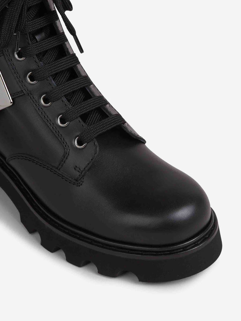 Roger Vivier Lace-Up Buckle Boots