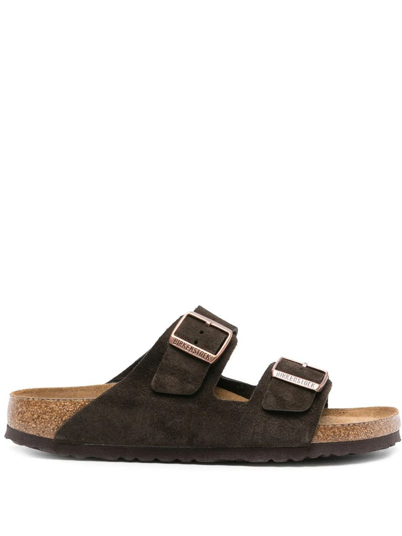 Birkenstock Arizona Sfb Mocca, Suede Leather Shoes