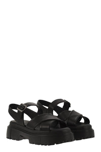 Hogan Leather Sandal With Midsole