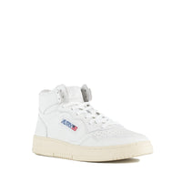 Autry Super Soft White Napa Leather Medalist Mid Sneakers