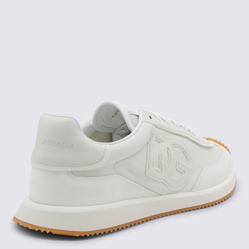 Dolce & Gabbana White Leather Sneakers
