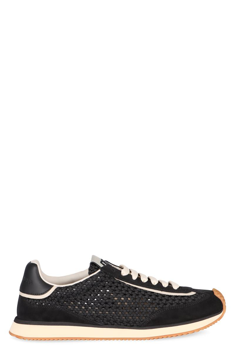 Dolce & Gabbana Leather And Fabric Low-Top Sneakers