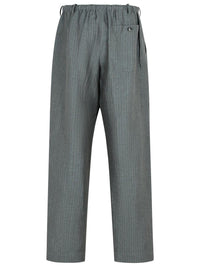 Dries Van Noten 'Penny' Grey Linen Blend Trousers