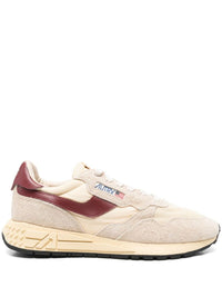 Autry Medalist Sneakers In Beige And Brown With Suede Inserts
