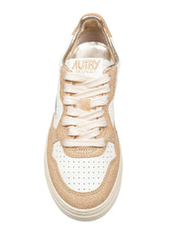 Autry Leather And Suede Sneakers With Glitter
