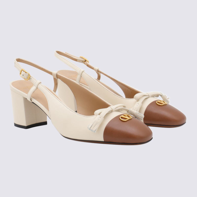 Valentino Garavani Beige Leather Pumps