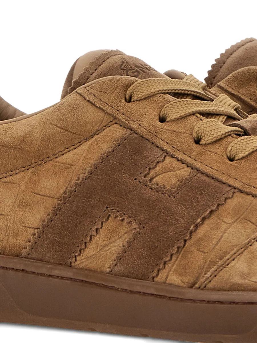 Hogan Cool Crocodile Effect Suede Sneakers Shoes