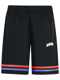 Barrow 'Rugby' Black Cotton Bermuda Shorts