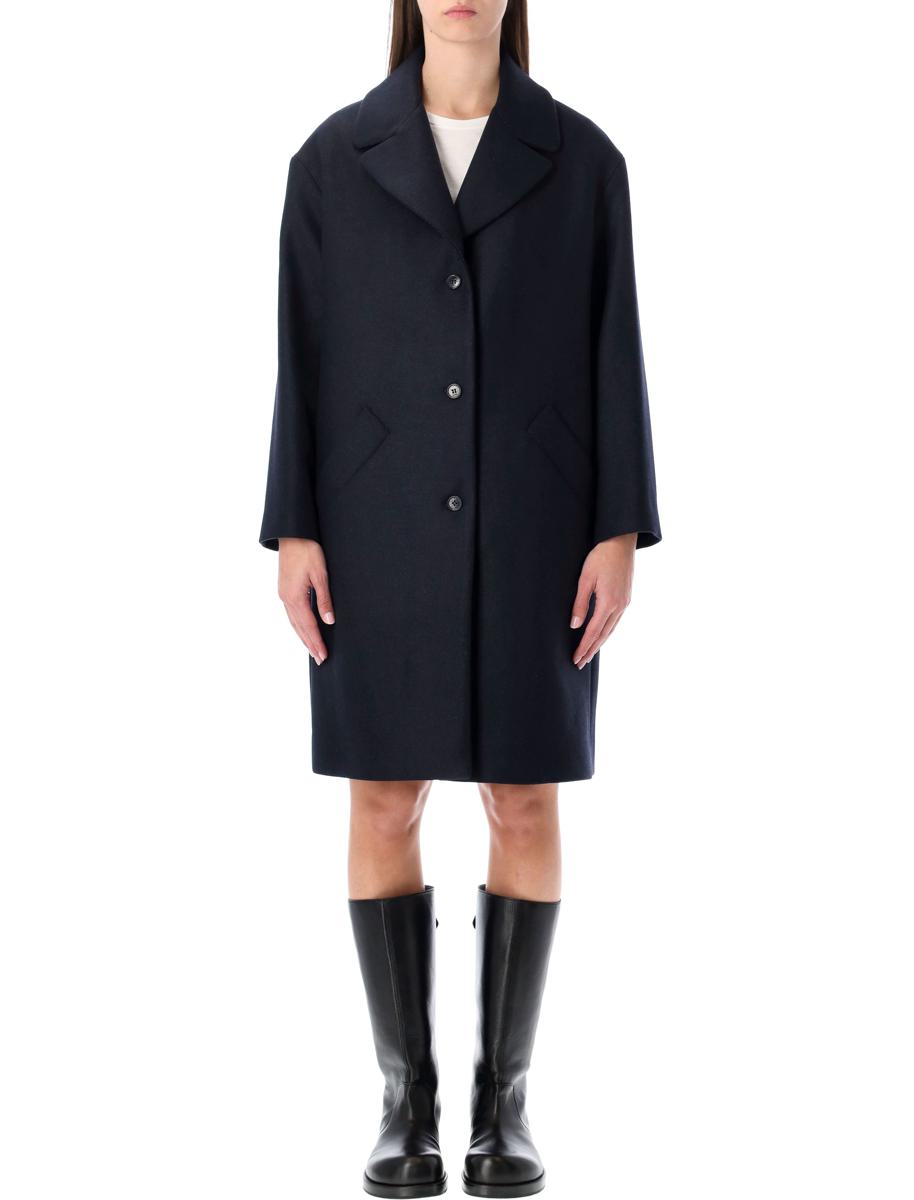 A.P.C. Ninon Navy Wool Coat